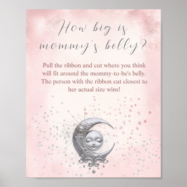 Poster Au-dessus du Baby shower de la Lune, quelle est la (Devant)