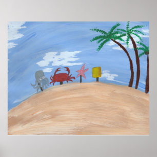 Poster Au-dessus du fond du bikini