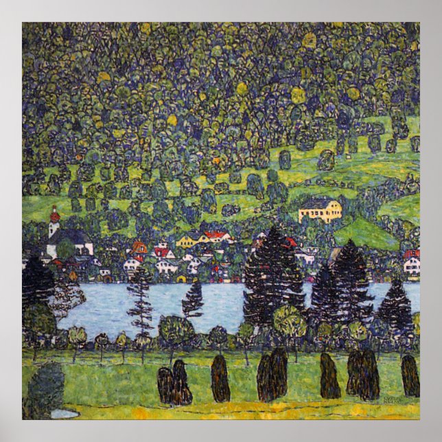 Poster Au Lac Atter, Gustav Klimt (Devant)