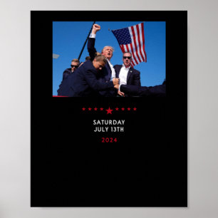 Poster Au meeting de Donald Trump en Pennsylvanie 