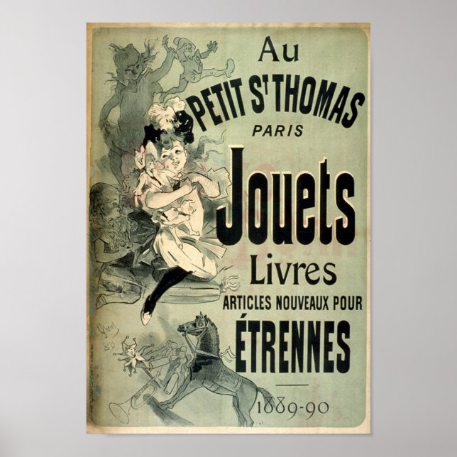 Poster Au Petit S Thomas Paris Jouets Livres (Devant)