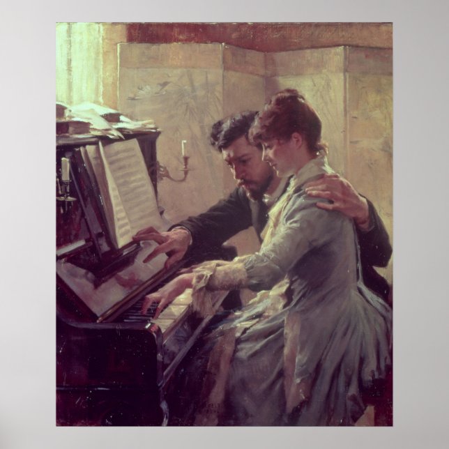 Poster Au piano (Devant)