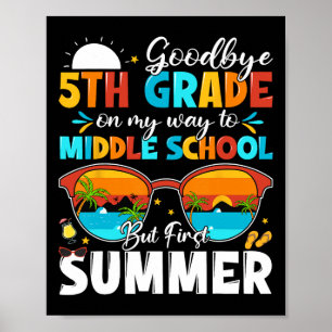 Poster Au revoir 5e année, bonjour collège 
