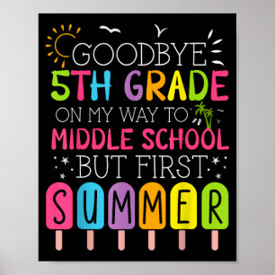 Poster Au revoir 5e année de fin d'études à l'école inter