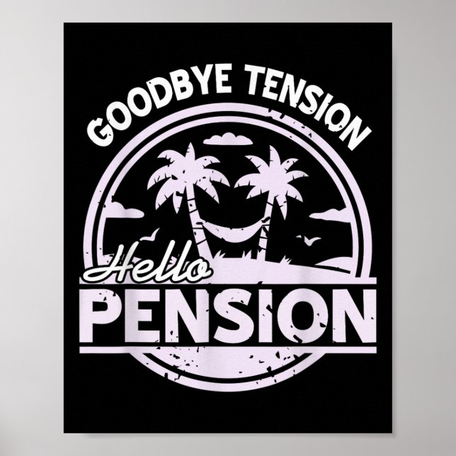Poster Au revoir tension bonjour pension détente ambiance (Devant)