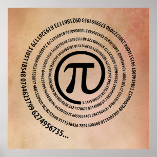 Poster Au Signe Pi, Version Spirale