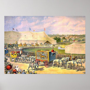 Poster Au sol vintages de cirque