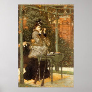 Poster Au stand de tir par James Tissot, Art vintage