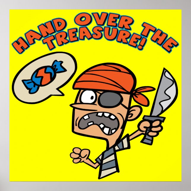 Poster au trésor de pirates (Devant)