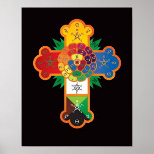 Poster Aube d'or Lamen croisé rose