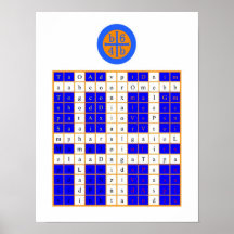 Aube Dorée Enochian Tablet d'eau / Watchtower