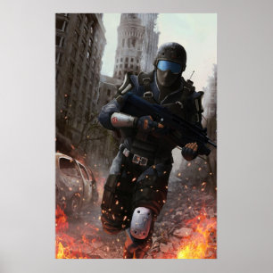 Poster Aube nucléaire - assaut de CT