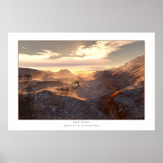 Poster Aube rouge (Devant)