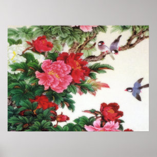 Poster Aube vintage Du Printemps Oeuvre Japonaise