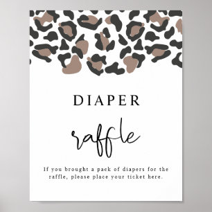 Poster AUBREE Empreinte de léopard Safari Déchets Jeu