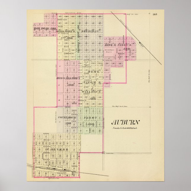 Poster Auburn, Nebraska (Devant)