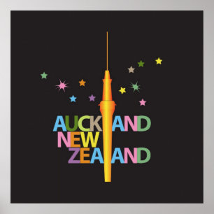 Poster Auckland City Nouvelle-Zélande