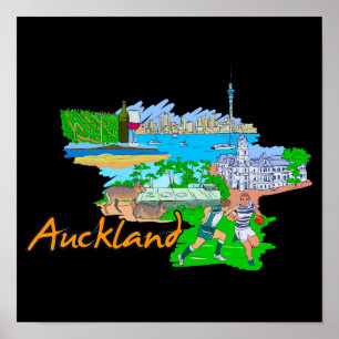 Poster Auckland - Nouvelle-Zélande