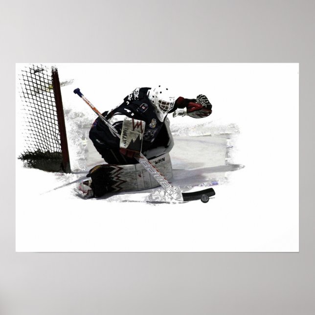 Poster Aucun but Hockey Goalie (Devant)
