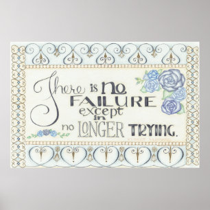 Poster Aucun échec Elbert Hubbard Wall Art 