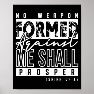 Poster Aucun enfant formé contre moi ne prospérera chréti