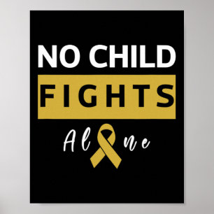 Poster Aucun enfant ne combat seul Sensibilisation au can