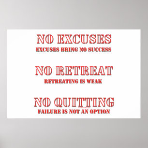 Poster Aucun Excuses.