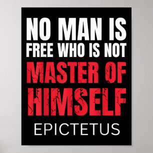 Poster Aucun Homme N'Est Libre Qui N'Est Pas Marcus Aurel