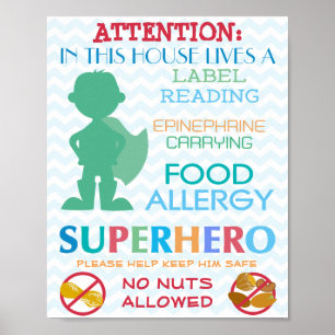 Poster Aucun noeud autorisé Superhero Garçon Connexion po
