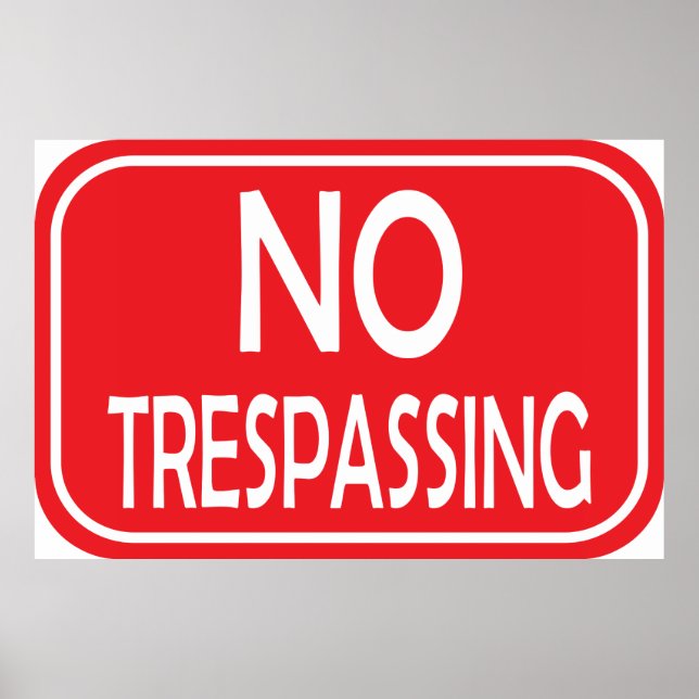 POSTER AUCUN TRASPASSEMENT (Devant)
