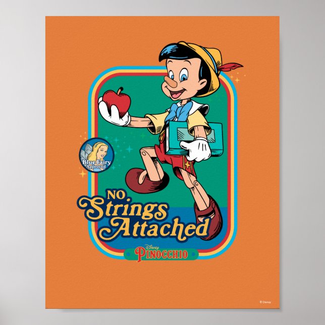 Poster Aucune chaîne attachée Pinocchio (Devant)