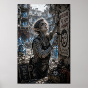 Poster Audace / Travailleur de théâtre / Immeuble d'appar