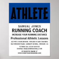 Audacieux moderne, advert de leçon d'athlétisme