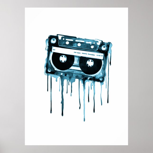 Poster audiocassette vintage (Devant)
