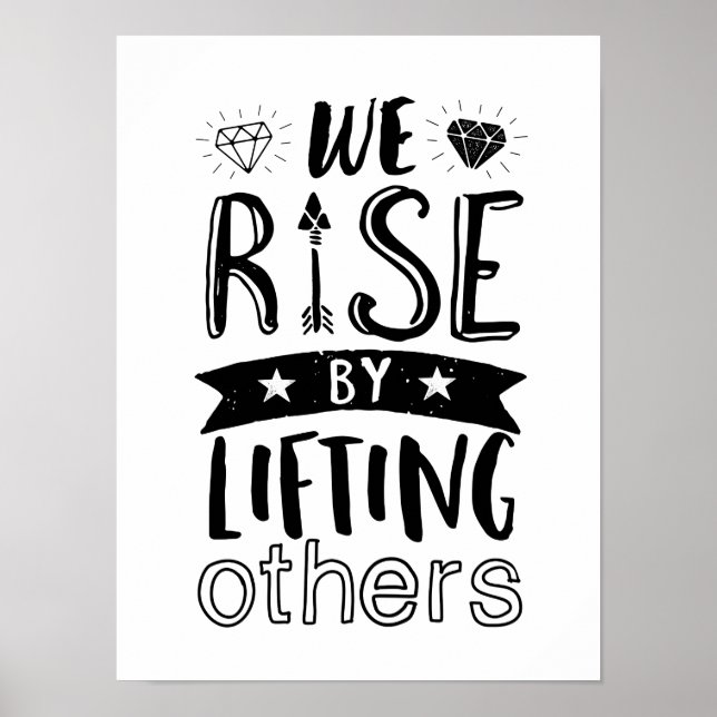 Poster Augmenter En Levant D'Autres Citations Motivationn (Devant)