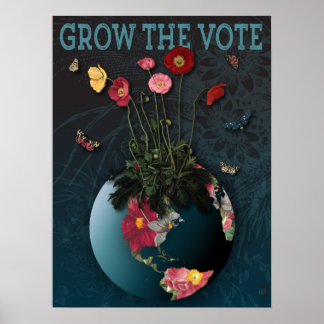 Poster Augmenter le vote - Sauvez la planète
