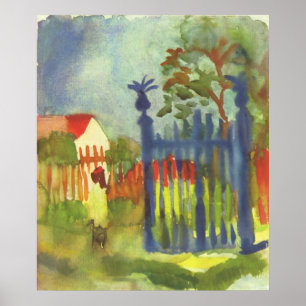 Poster August Macke - porte de jardin Gartentor 1914