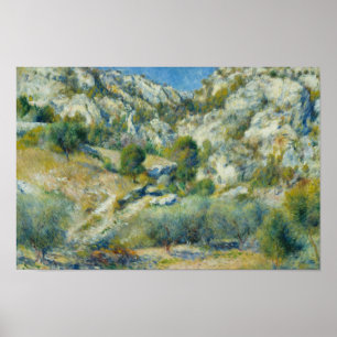 Poster Auguste Renoir - Drapeaux rocheux à L'Estaque