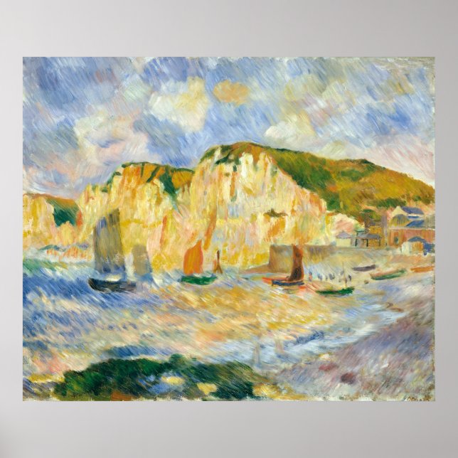 Poster Auguste Renoir Mer et falaises (Devant)