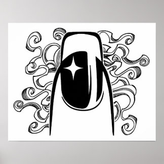 Poster Aujourd'hui est la journée des cheveux et des ongl