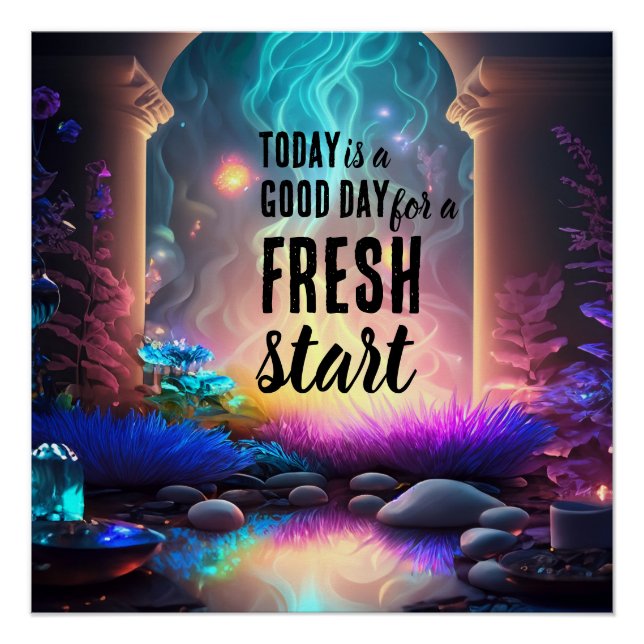 Poster Aujourd'hui est un bon jour de nouveau départ Cita (Devant)