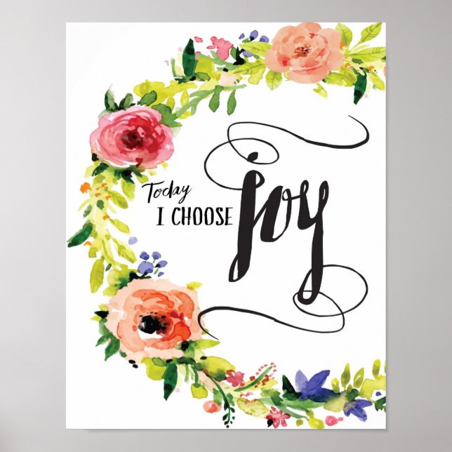 Poster Aujourd'hui, je choisis Joy Art Print (Devant)
