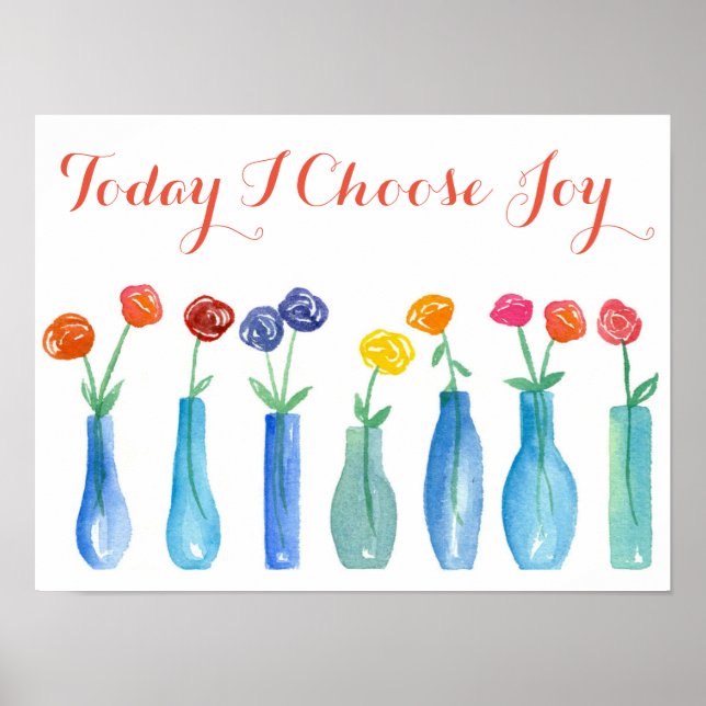 Poster Aujourd'Hui, Je Choisis Joy Mots Inspirationnels P (Devant)