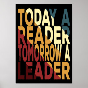 Poster Aujourd'Hui Un Lecteur Demain Un Leader