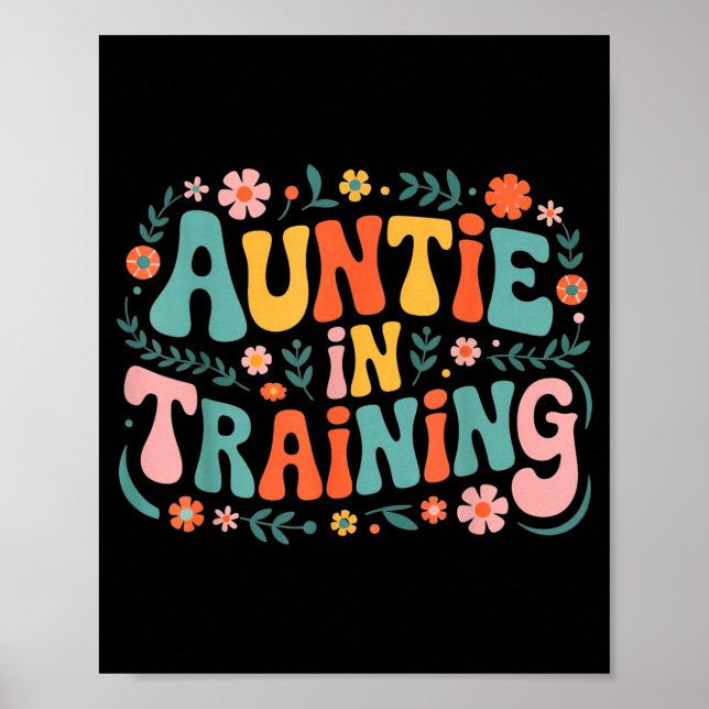 Poster Auntie In Training Aunt Shirt For Hostal Labor Nep (Devant)