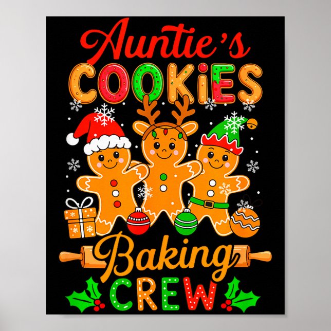 Poster Auntie's Xmas Cookie Baking Crew Funny Baker Ginge (Devant)