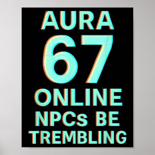 Poster Aura 67 En Ligne Pnpcs Tremblent Glitch Gaming Six