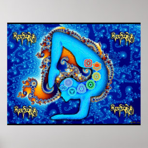 Poster Aura et Chakras de yoga