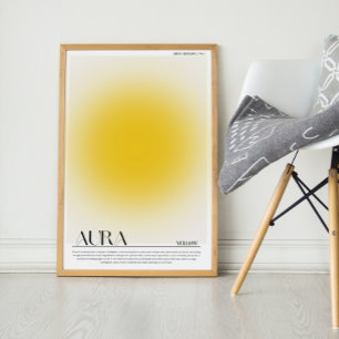 Poster Aura Jaune. Aura Wall Art