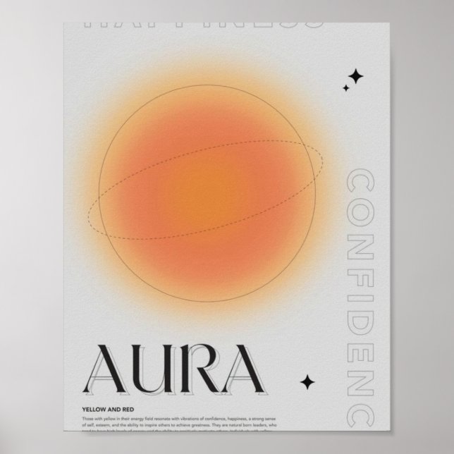 Poster Aura jaune et rouge (Devant)